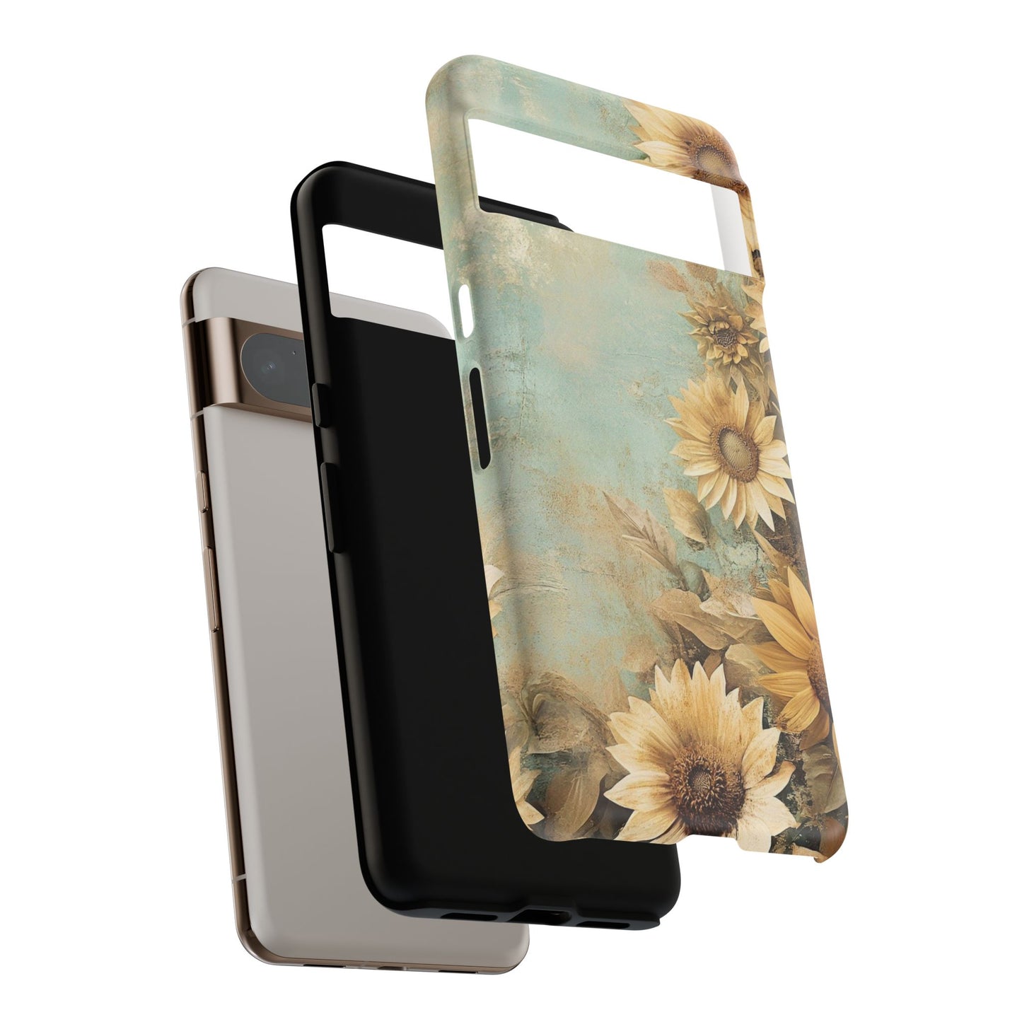 Sunflower Phone Case, Tough Shell Floral Cover, Nature Inspired Gift, Durable Protective Case, Perfect for Spring and Summer
