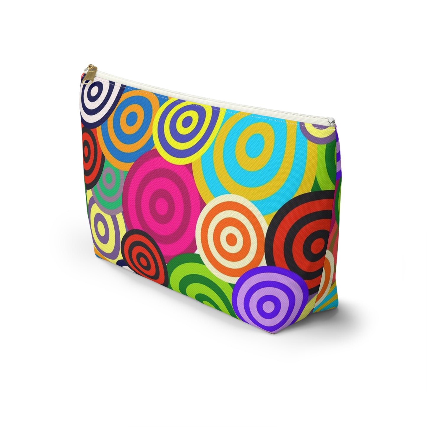 Colorful Circle Accessory Pouch | Cosmetic Bag, Makeup Organizer, Travel Pouch, Fun Gift, Party Favor