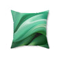 Tranquil Green Wave Pillow, Decorative Throw Pillow, Modern Home Decor, Cozy Cushion, Living Room Accent, Comfort Gift