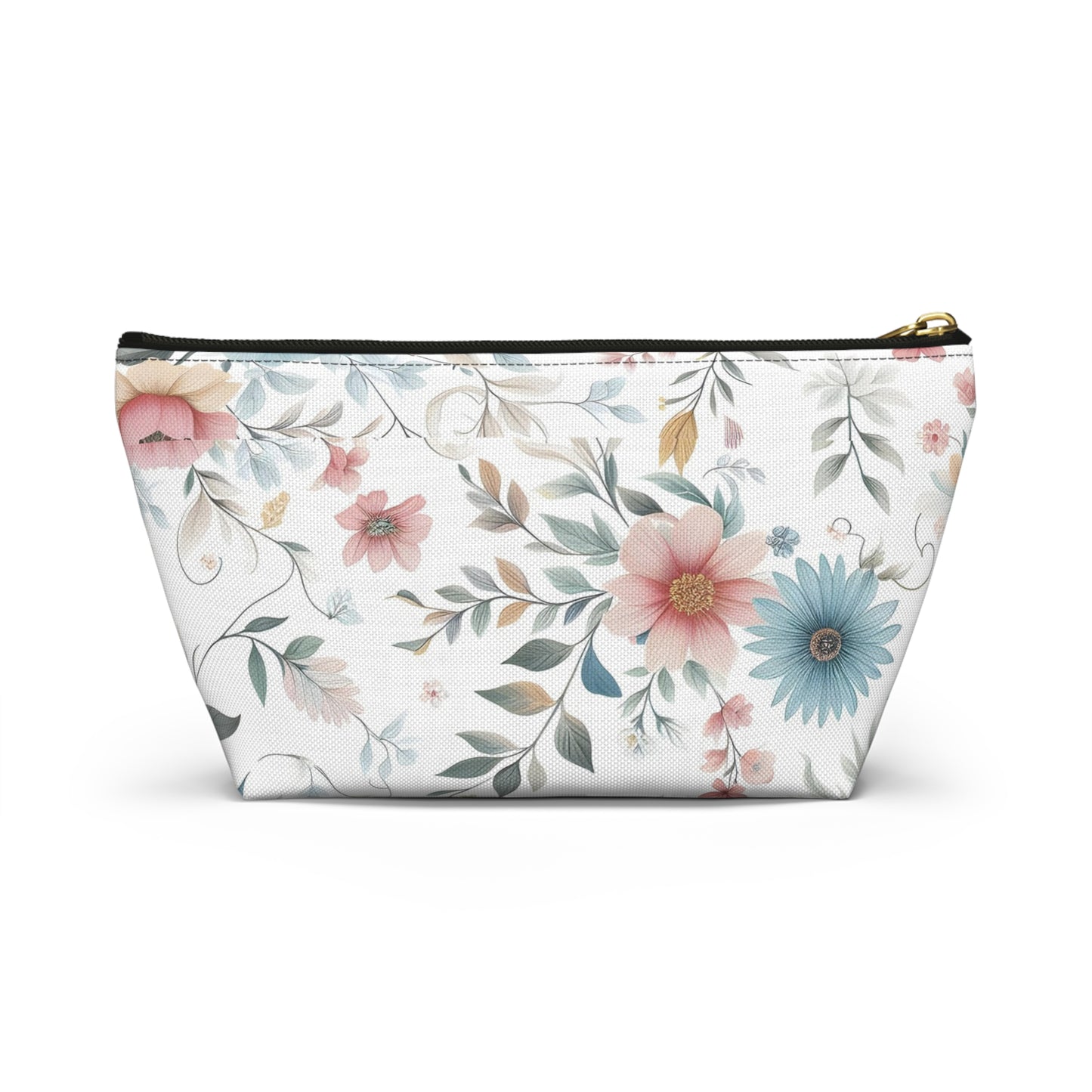 Floral Accessory Pouch, Makeup Bag, Cosmetic Case, Travel Organizer, Gift for Her, Floral Print Pouch