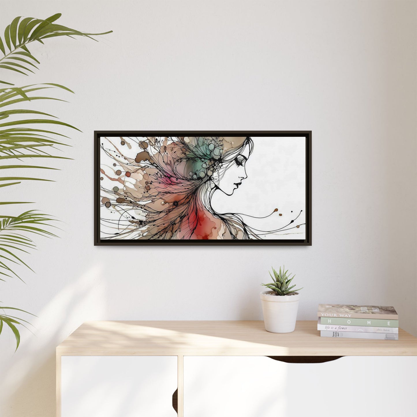 Matte Canvas, Framed (Multi-color) - Girl Whispers