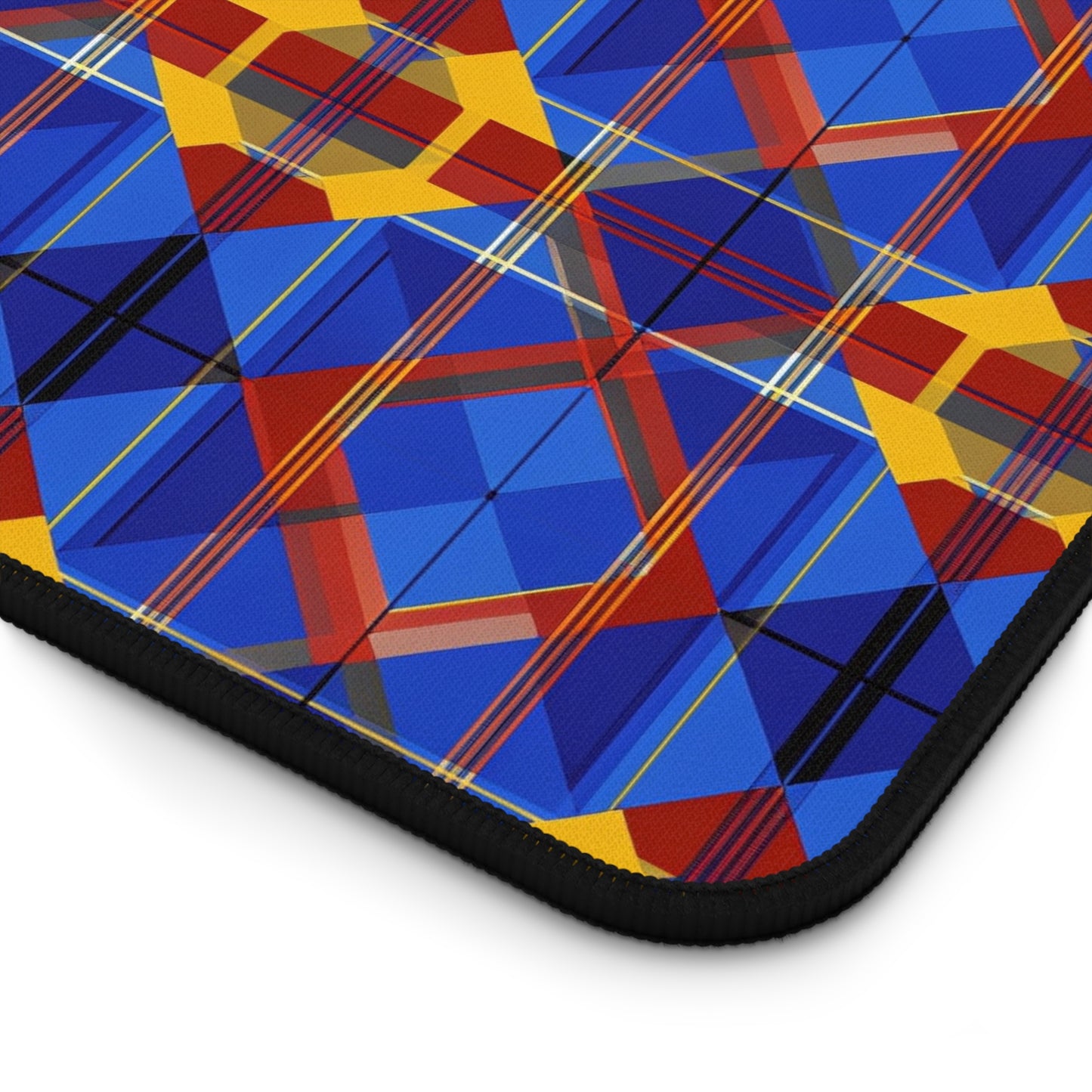 Colorful Geometric Desk Mat - Stylish Work & Gaming Surface
