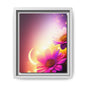 Framed Floral Canvas Art — Pink Daisies Sunset Wall Print
