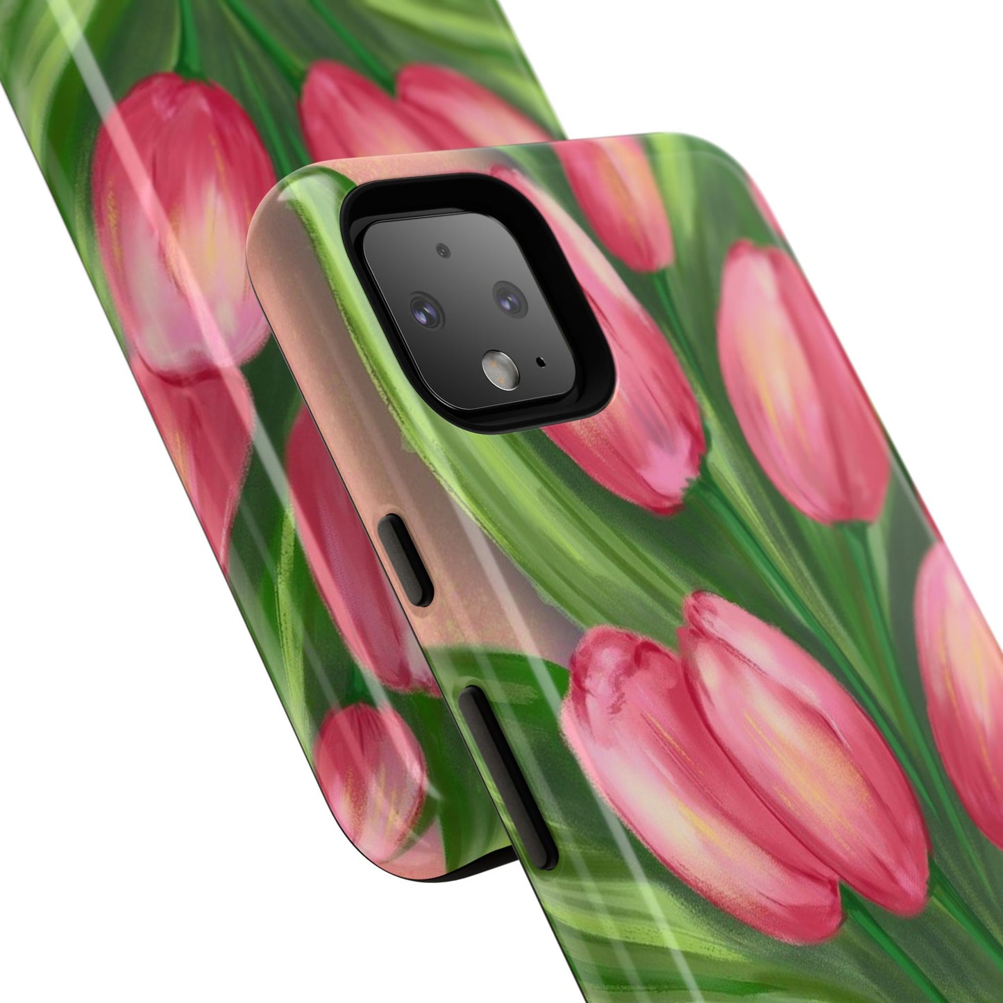 Floral Phone Case with Vibrant Tulips - Tough Cases for Garden Lovers, Spring Gifts, Nature Enthusiasts, Unique Gadget Accessories, [...]