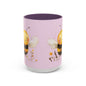 Cute Bee Accent Coffee Mug for Nature Lovers, Fun Bee Design, Gift for Friends, Bee Themed Kitchenware, Bee Lover's Mug