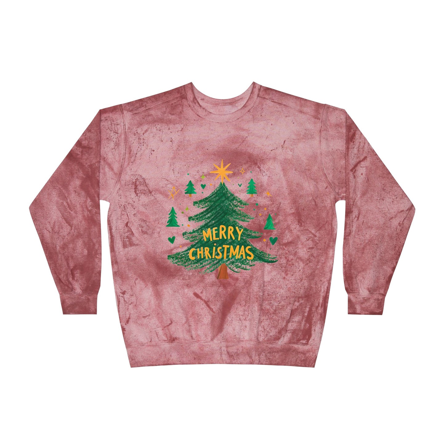 Merry Christmas Color Blast Crewneck Sweatshirt, Unisex Holiday Sweatshirt, Cozy Sweatshirt Gift, Festive Apparel, Christmas Sweater