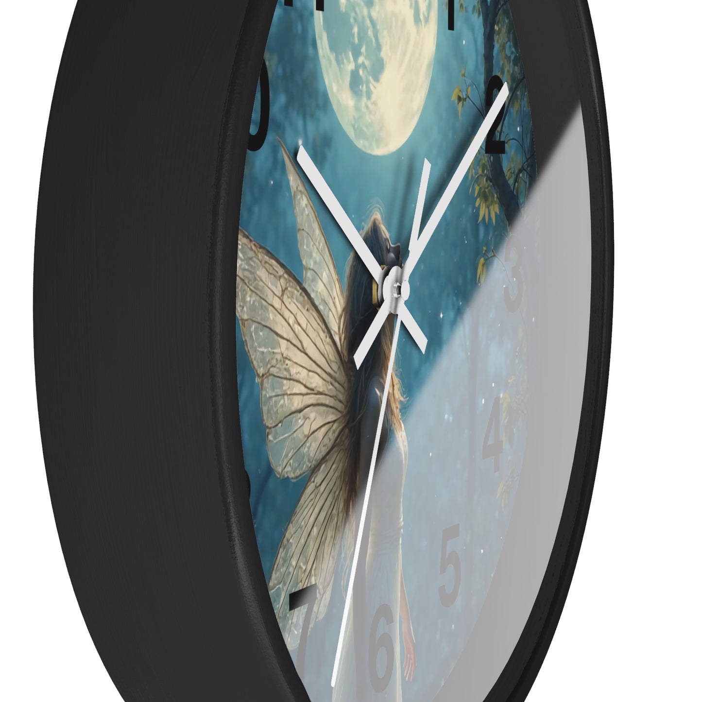 Moonlit Fairy Wall Clock, Enchanting Home Decor, Whimsical Timepiece, Fantasy Decor, Magical Fairy Clock, Gifts for Dreamers
