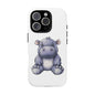 Cute Hippo Phone Case, Unique Tough Cases, Animal Lover Gift, Cute Animal Design, Baby Animal Phone Accessory