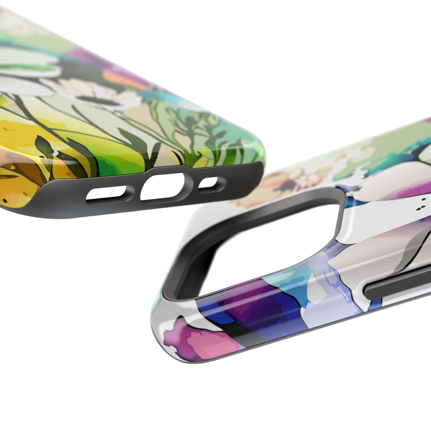 Floral Watercolor Magnetic Phone Case — Impact‑Resistant Protective Cover