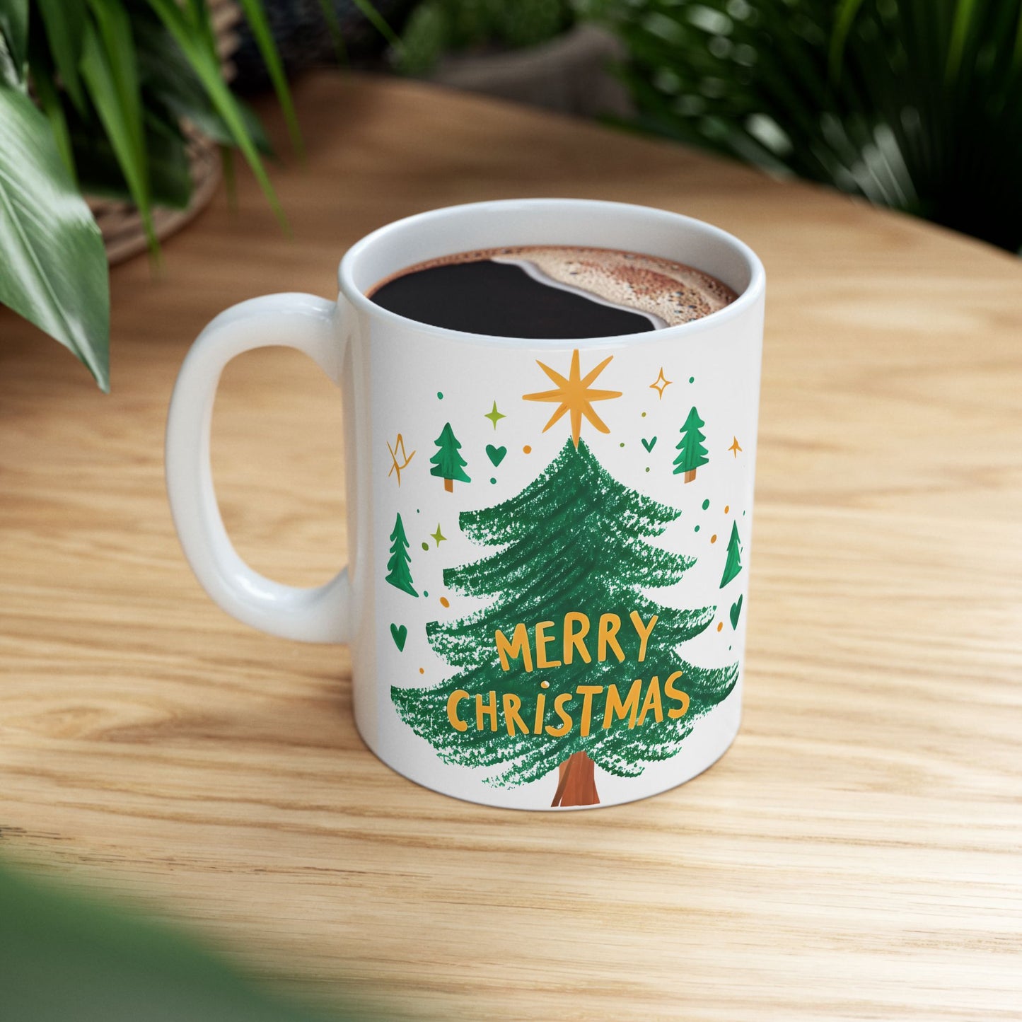 Festive Christmas Ceramic Mug | Holiday Coffee Cup, Hand-painted Design, Gift for Him, Her, Family, Friends, Winter Wonderland