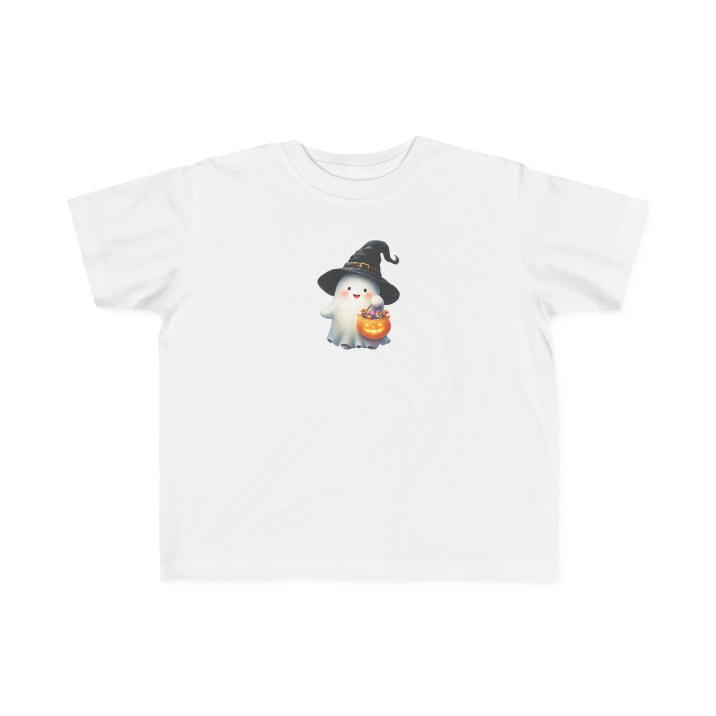 Adorable Halloween Toddler Tee, Cute Ghost Design, Kids Halloween Outfit, Witch Hat Shirt, Toddler Costume Top
