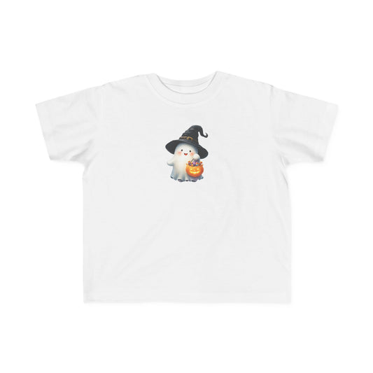 Adorable Halloween Toddler Tee, Cute Ghost Design, Kids Halloween Outfit, Witch Hat Shirt, Toddler Costume Top