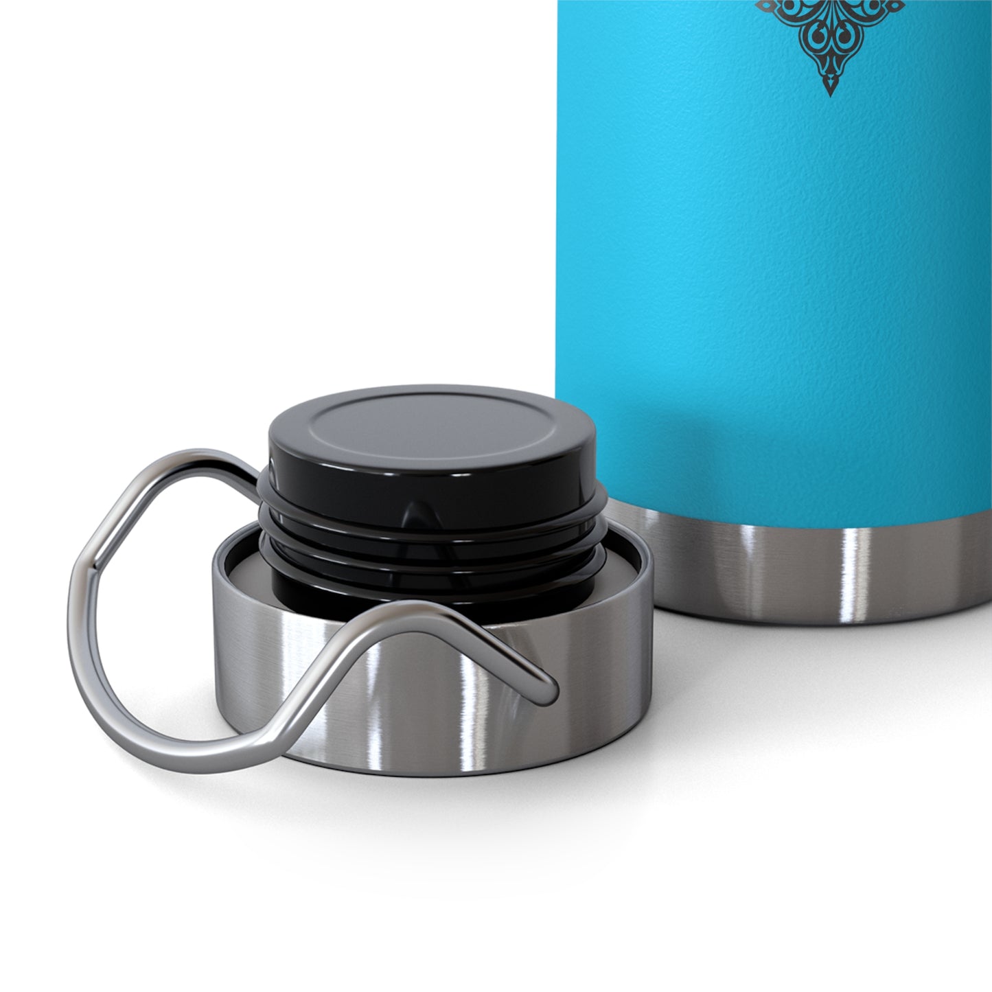 Stylish Copper Insulated Water Bottle - 22oz, Cross Design, Travel Flask, Gift for Him/Her, Unique Outdoor Hydration
