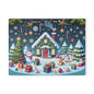 Festive Glass Cutting Board - Christmas Kitchen Decor, Holiday Gifts, Unique Home Accents, Seasonal Cooking
