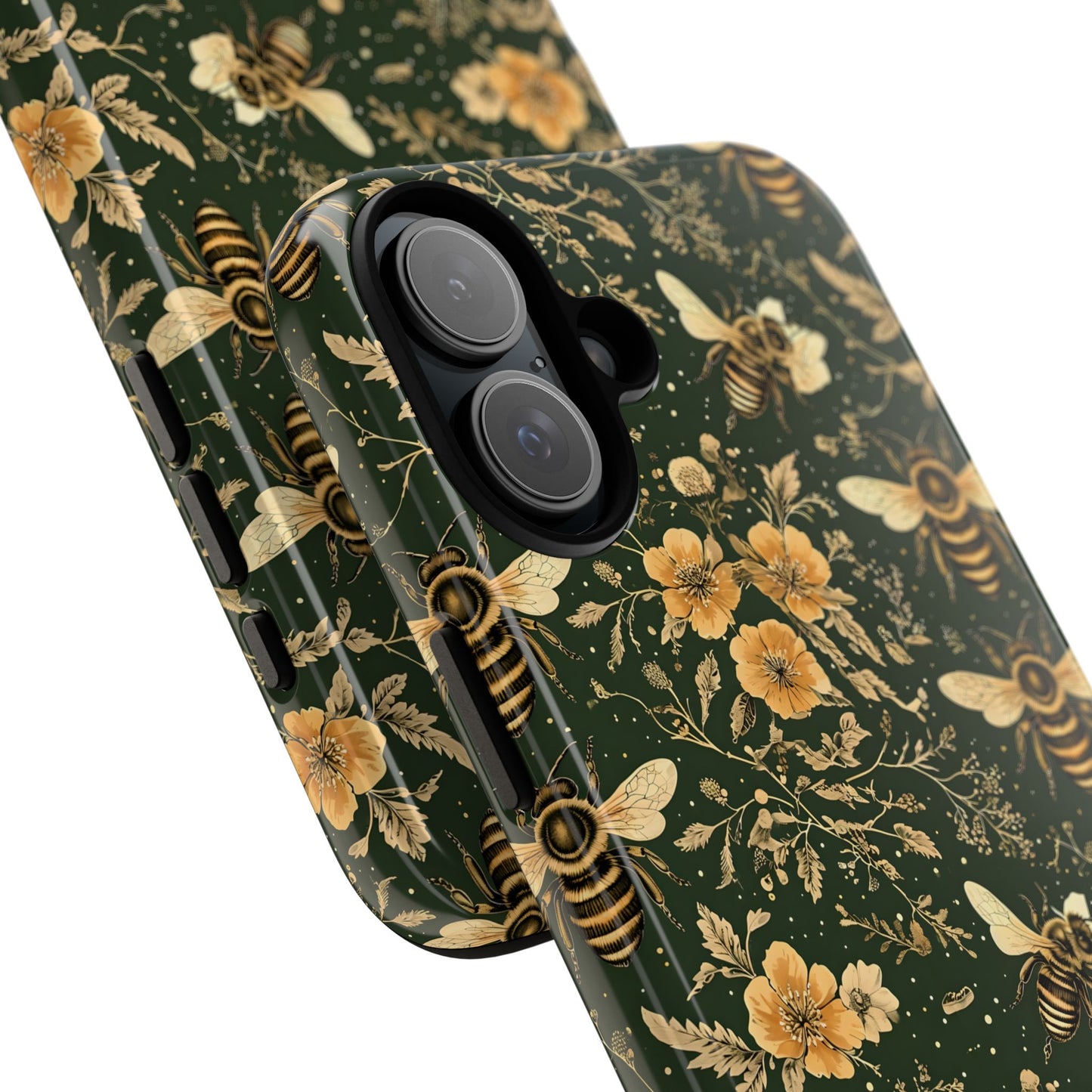 Nature-Inspired Phone Case, Tough Cases for Nature Lovers, Floral Bee Design, Eco-Friendly Gift, Summer Vibes, Trendy Phone Accessory,