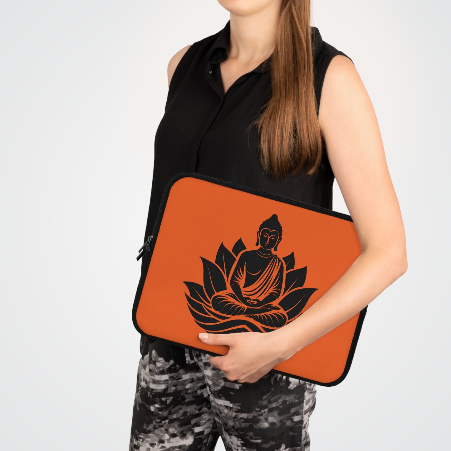 Zen Buddha Laptop Sleeve - Meditation Case, Tech Accessory for Yogis, Gift for Students, Celebrate Mindfulness, Eco-Friendly Carrying