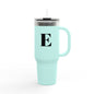 Personalized Insulated Travel Mug - Letter E, 40oz