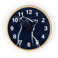 Moonlit Cat Wall Clock | Night Sky Silhouette, Minimal Numerals