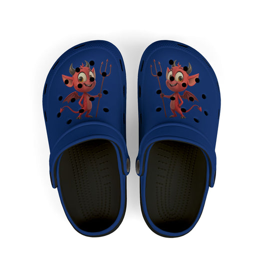 Kid's Fun Demon Clogs, Playful Footwear for Kids
