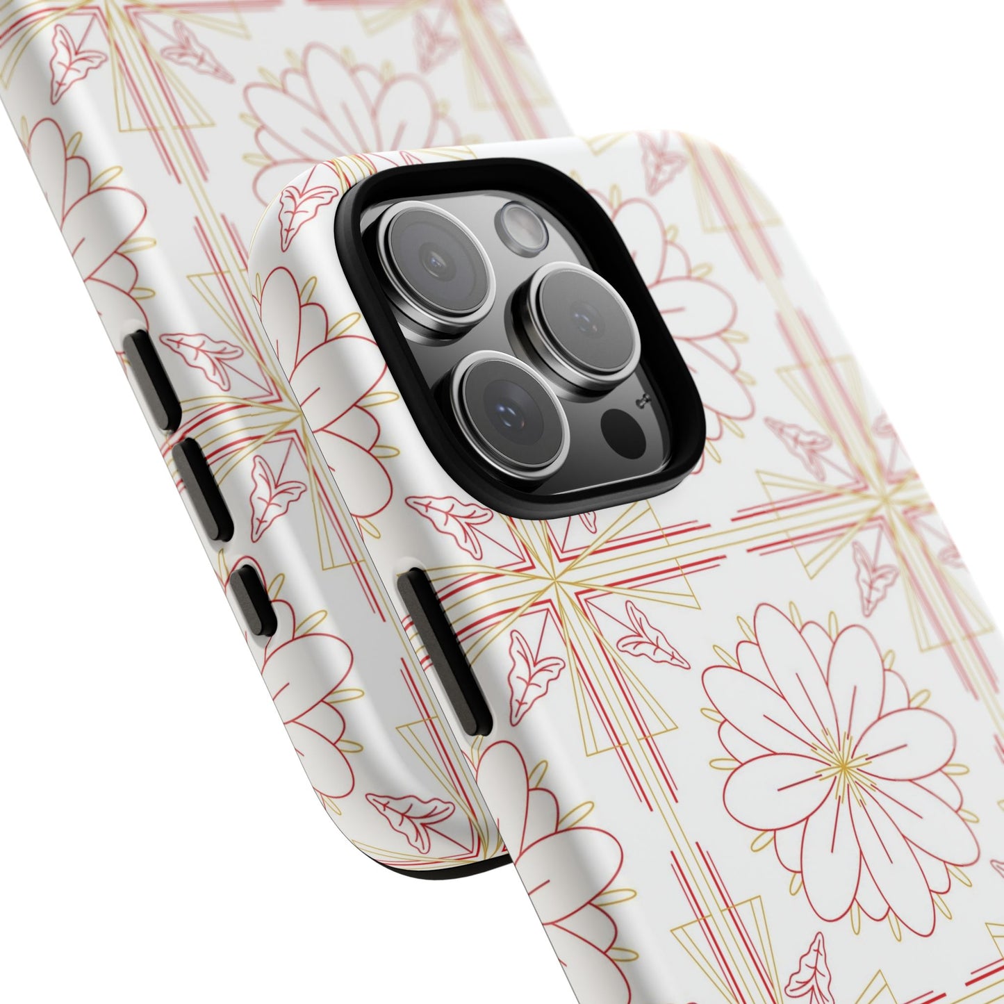 Floral Pattern Phone Case - Stylish Tough Case, Flower Design, Cute Mobile Cover, Phone Accessory, Gift for Her, Spring Style
