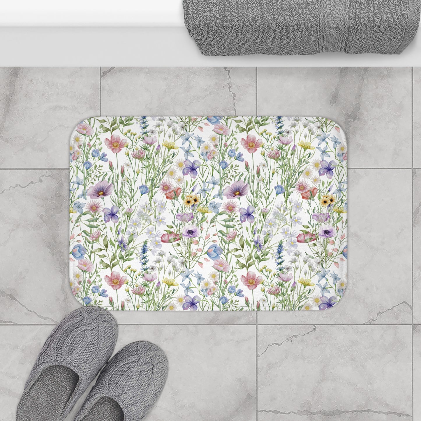 Bath Mat Wildflowers
