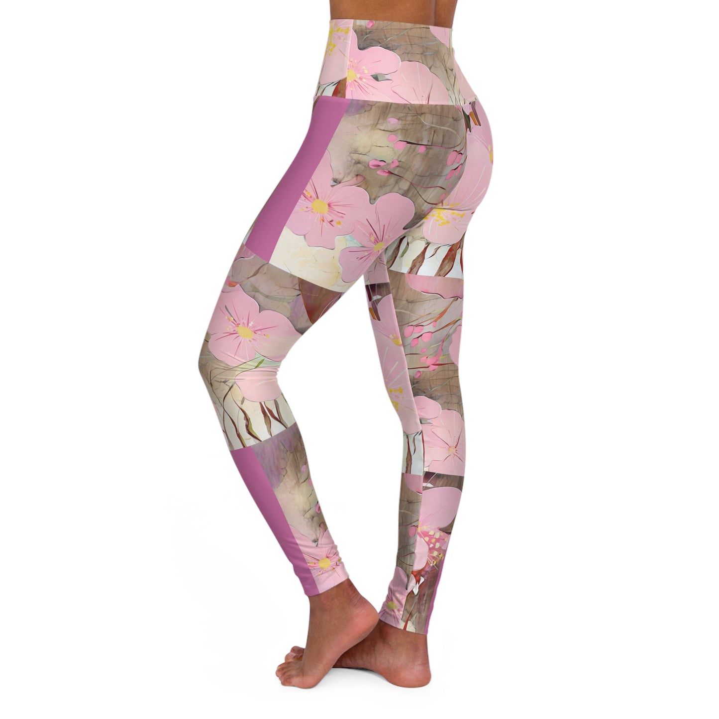 Floral High Waisted Yoga Leggings Perfect for Workouts, Casual Wear, Yoga Classes, Gym, Fitness Enthusiasts