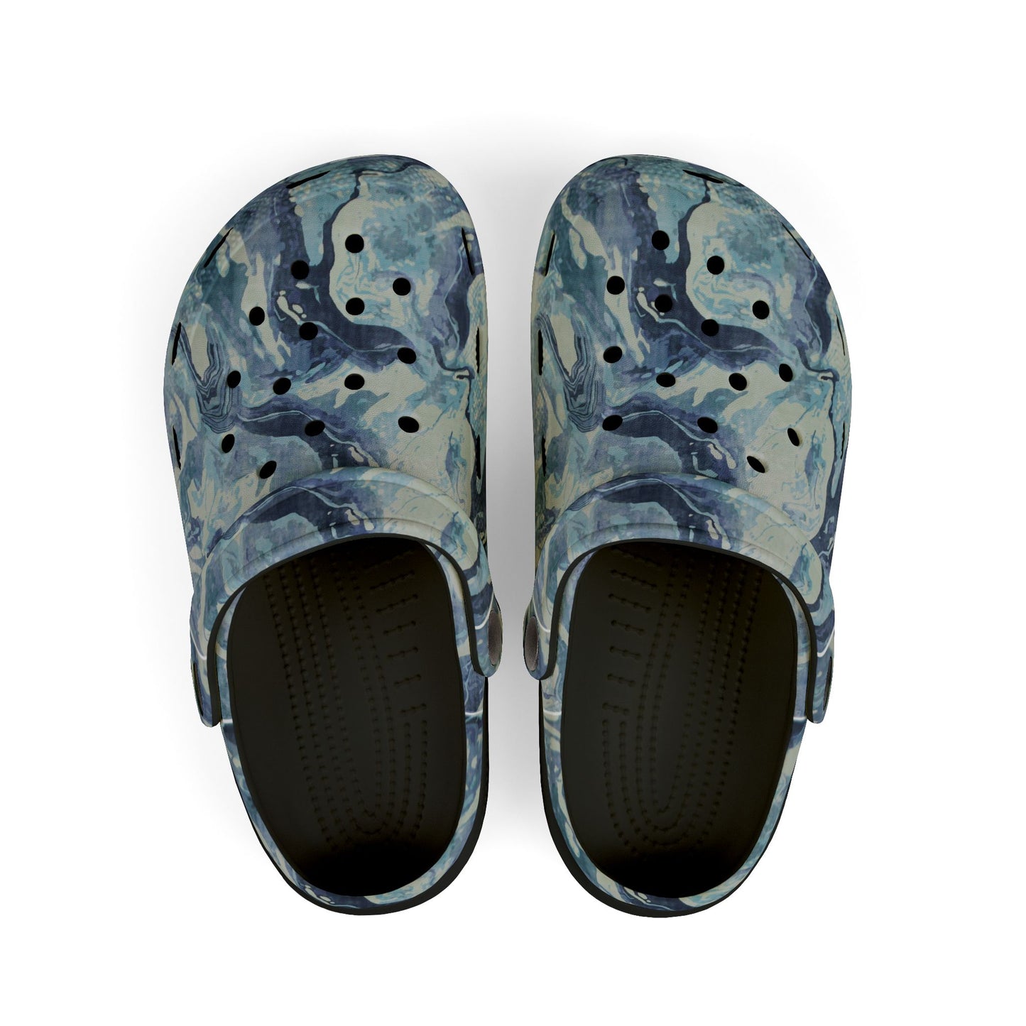 Kid's Marble Pattern EVA Foam Clogs, Lightweight Summer Footwear, Perfect for Playdates, Beach Days, and Family Outings