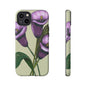 Floral Phone Case - Tough Cases, Purple Flower Design, Cell Phone Accessories, Gift for Her, Nature Lover Essentials