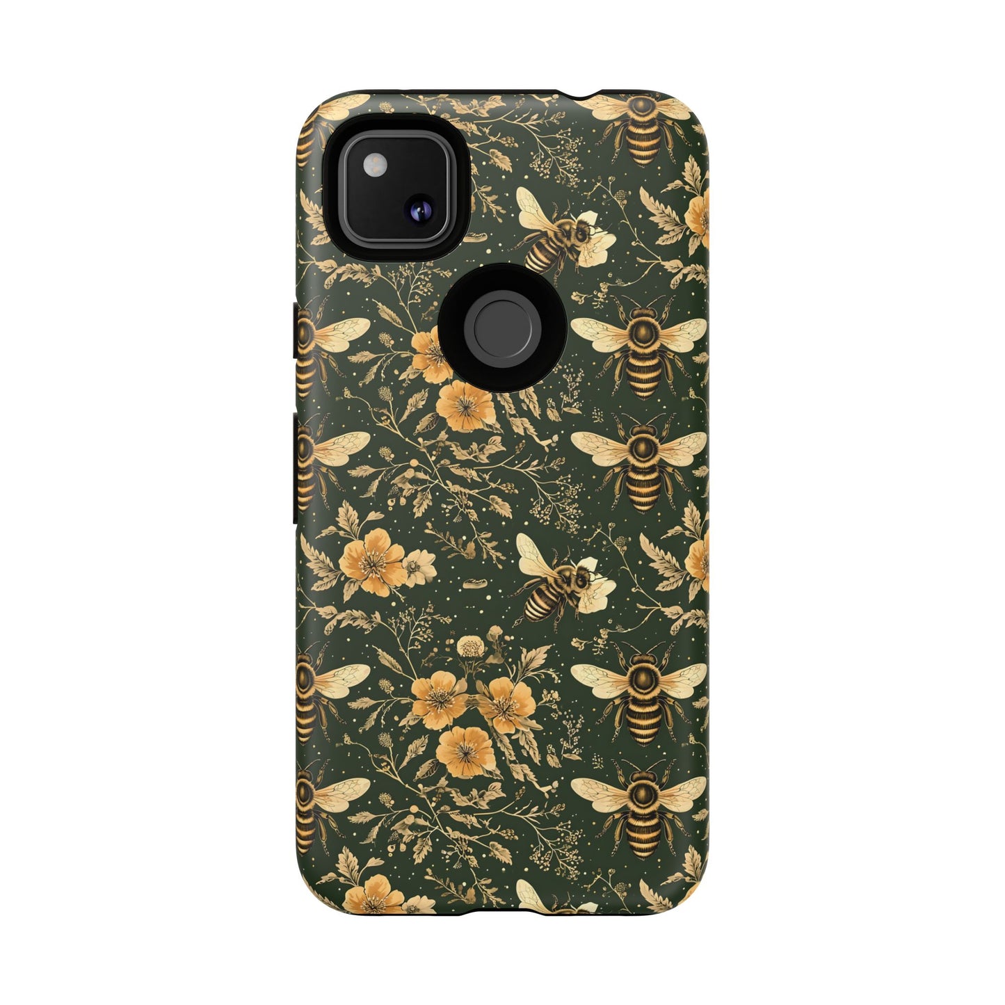 Nature-Inspired Phone Case, Tough Cases for Nature Lovers, Floral Bee Design, Eco-Friendly Gift, Summer Vibes, Trendy Phone Accessory,