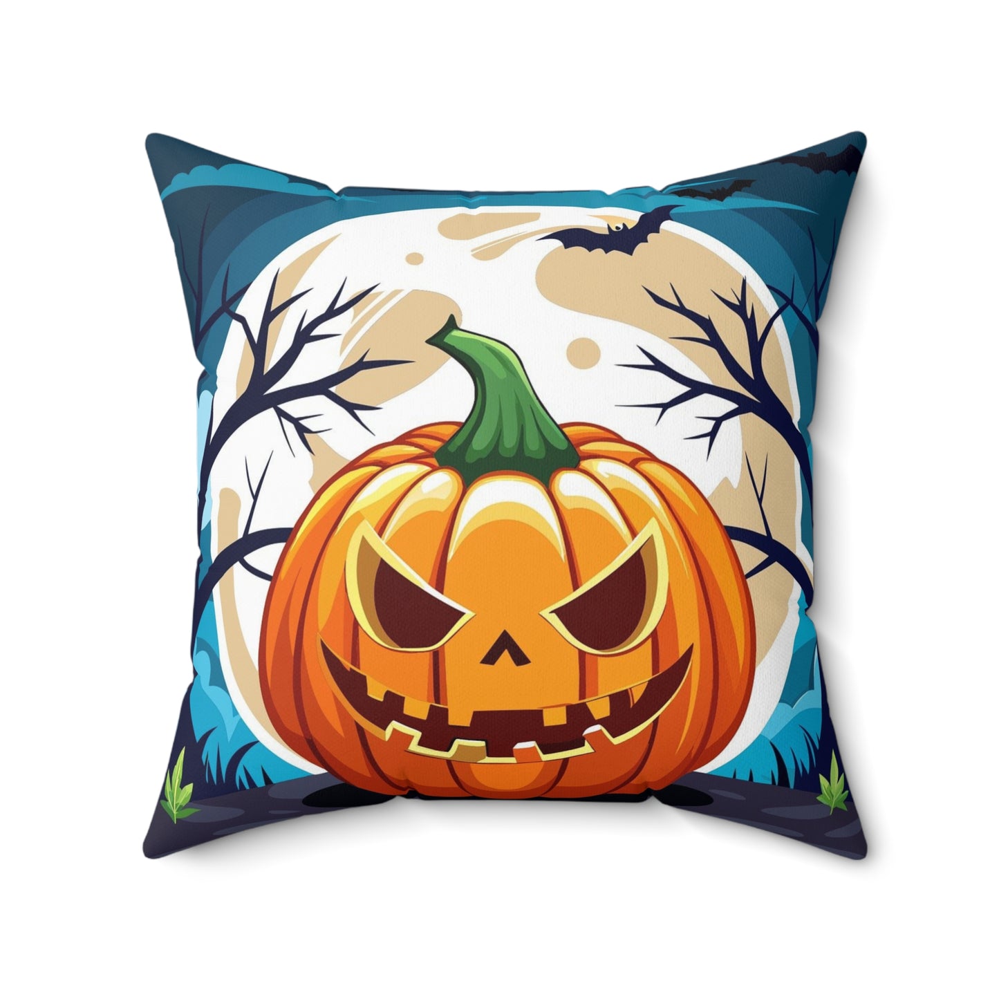 Halloween Pumpkin Decorative Pillow, Fall Home Decor, Spooky Cushion, Living Room Accent, Autumn Pillow