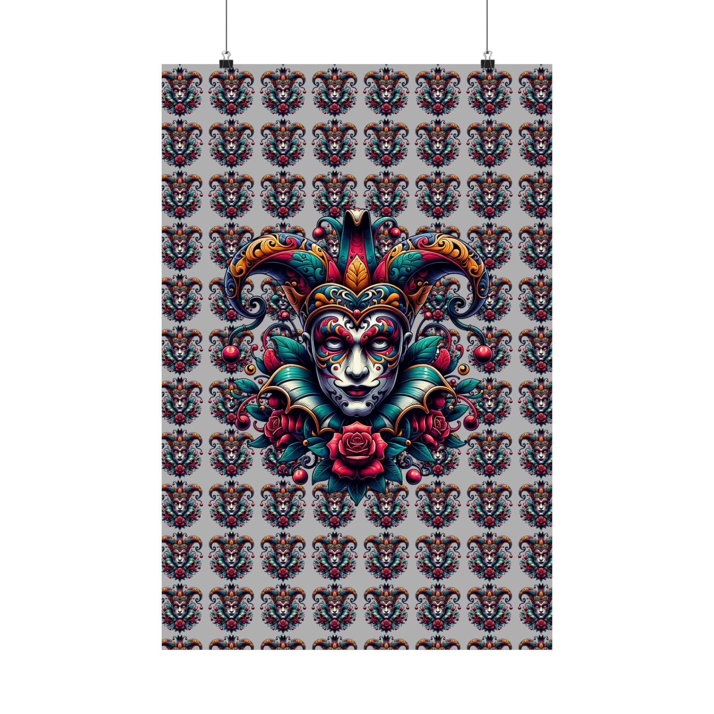 Vibrant Masquerade Wall Art, Bohemian Home Decor, Unique Gift