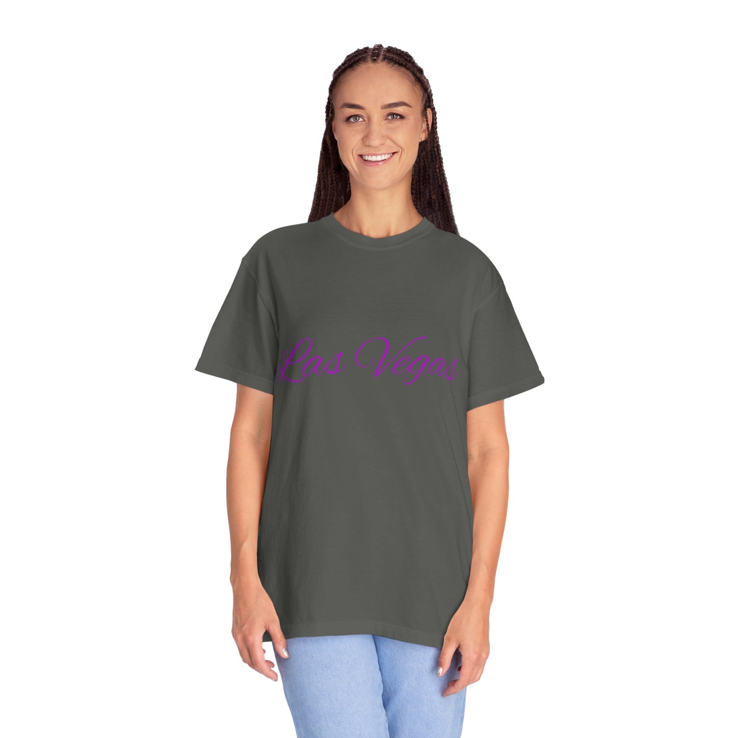 Las Vegas Floral Unisex Garment-Dyed T-Shirt | Vacation Tee, Travel Shirt, Summer Outfit, Gift for Travelers, Retro Las Vegas Design