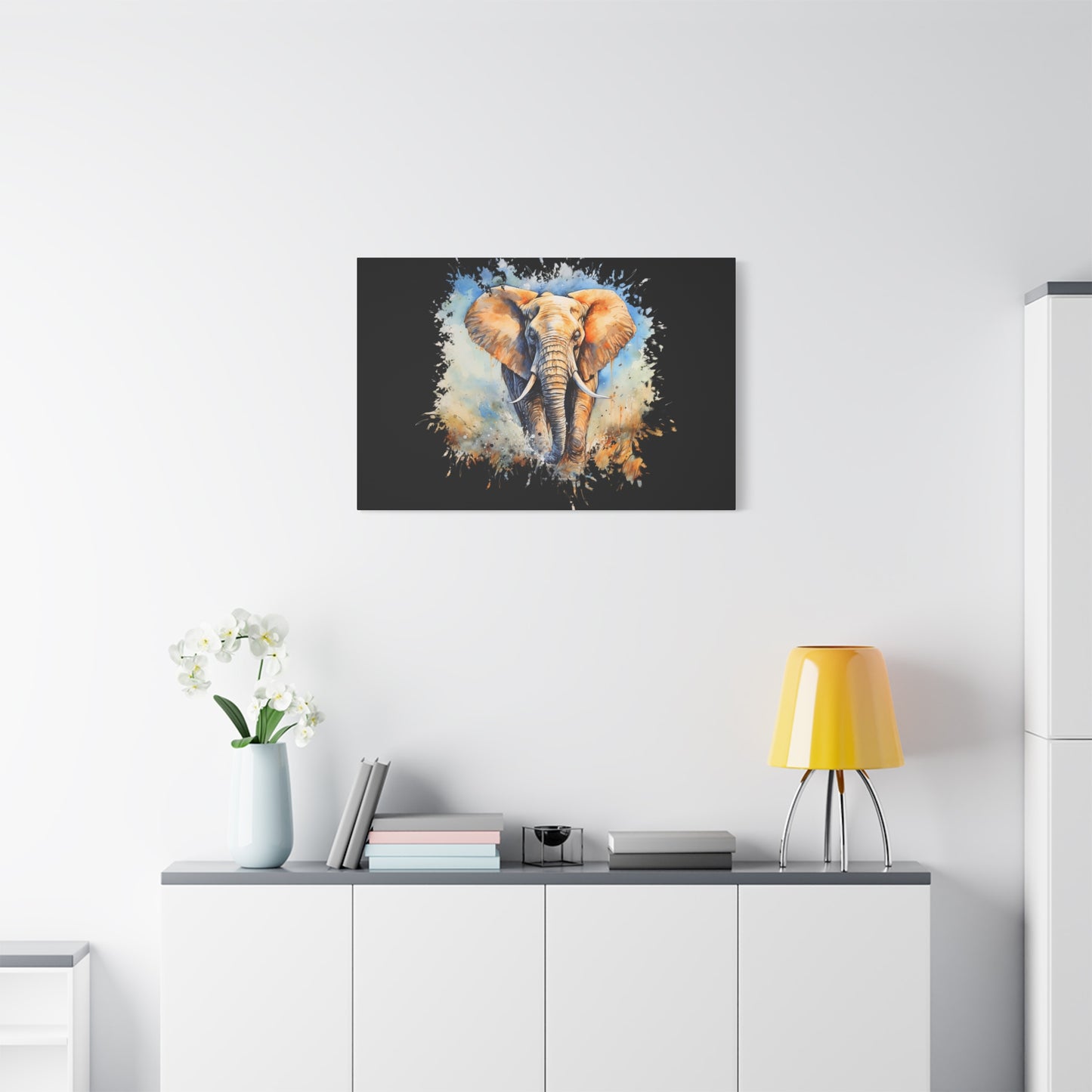 Matte Canvas, Stretched, 1.25" - Elephant
