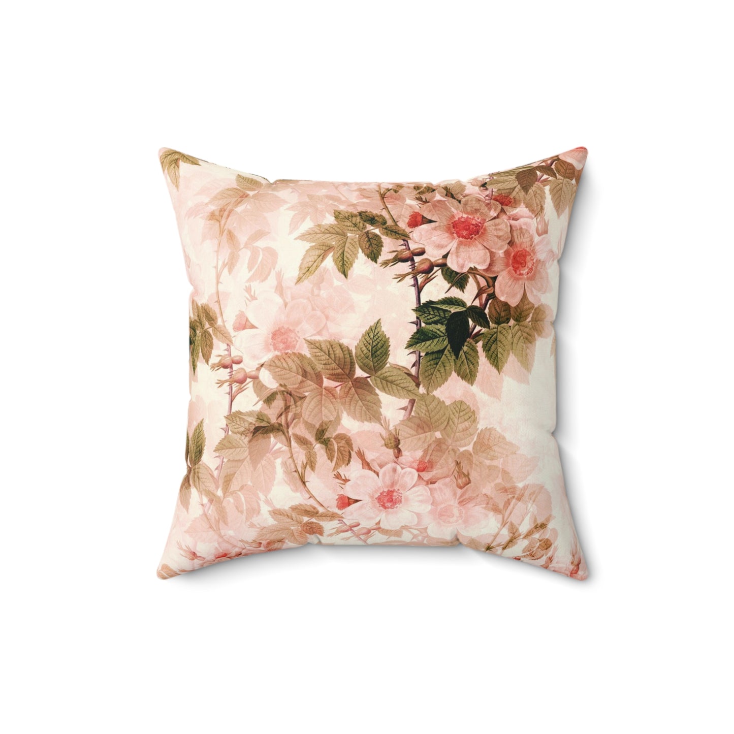 Floral Faux Suede Pillow, Decorative Cushion, Boho Home Decor, Throw Pillow for Living Room, Couch Pillow, Mother's Day Gift