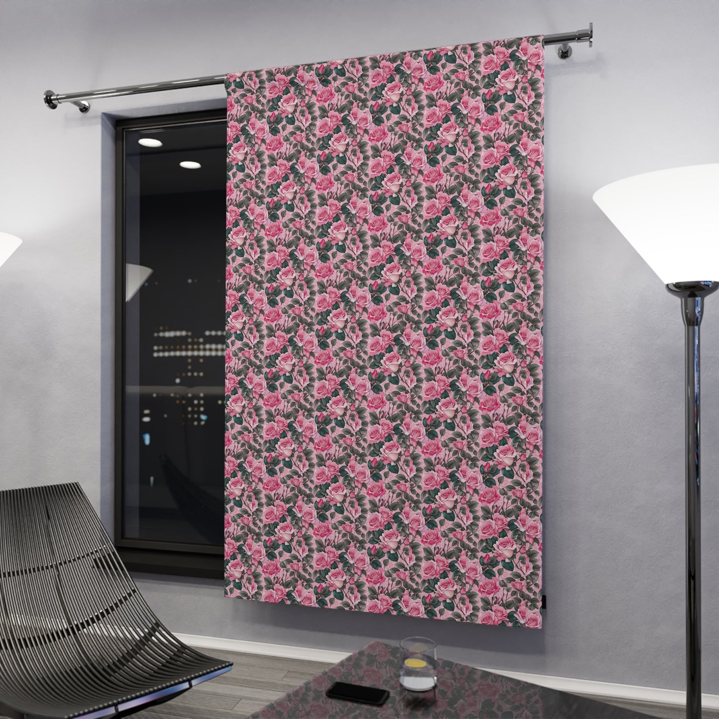 Floral Window Curtains | Decorative Drapes for Living Room, Bedroom, Elegant Home Decor, Window Treatment, Floral Design