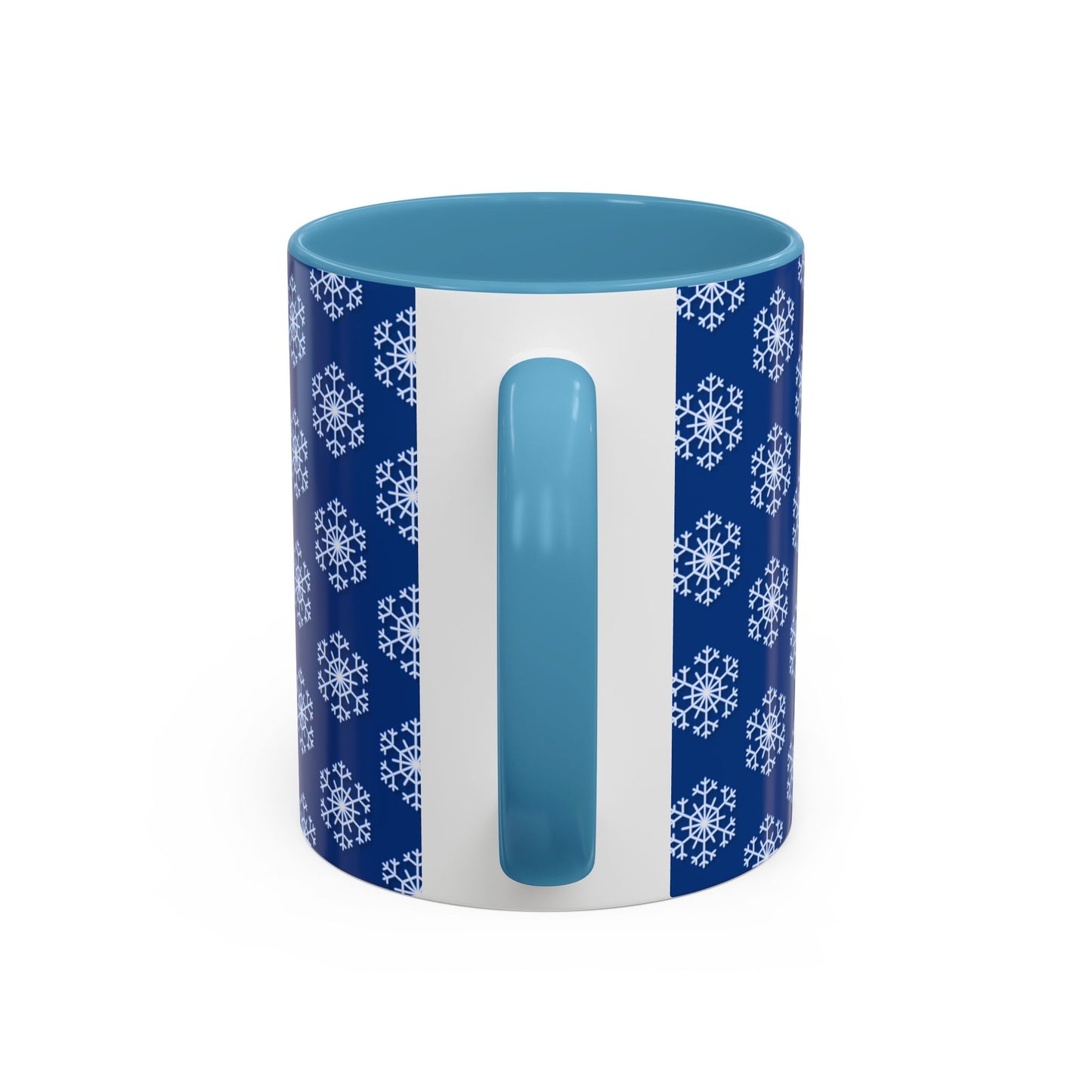 Blue Snowflake Accent Coffee Mug for Winter, Holiday Gift, Cozy Drinkware, Festive Kitchen Decor, Mug for Coffee Lovers, Tea Time Essential