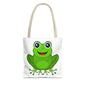 Cute Frog Tote Bag, Eco-Friendly Shopping Bag, Fun Gift for Kids, Frog Lovers, Bag for Nature Outings, Unique Frog Design
