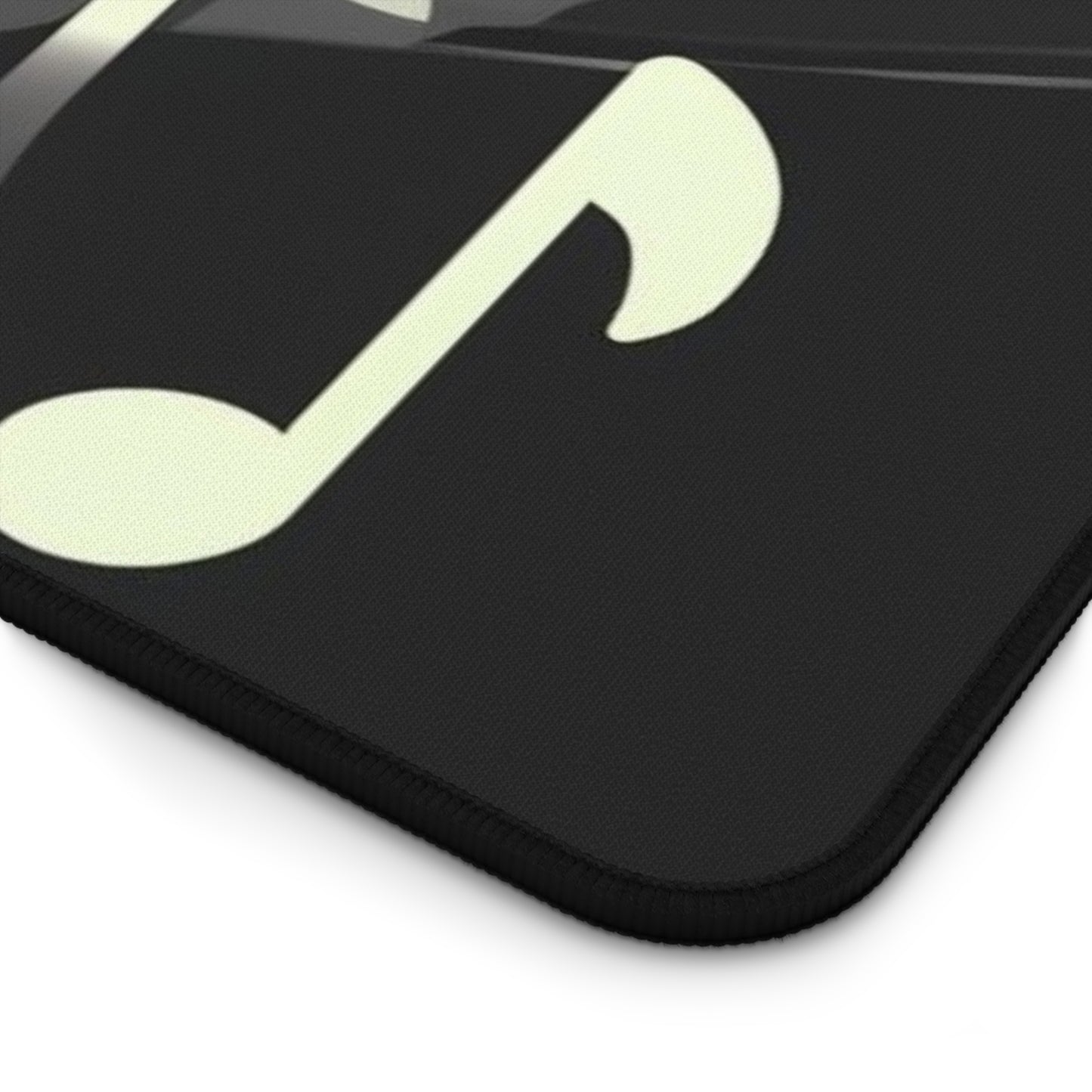 Musical Notes Desk Mat – Black Music-Themed Workstation Pad