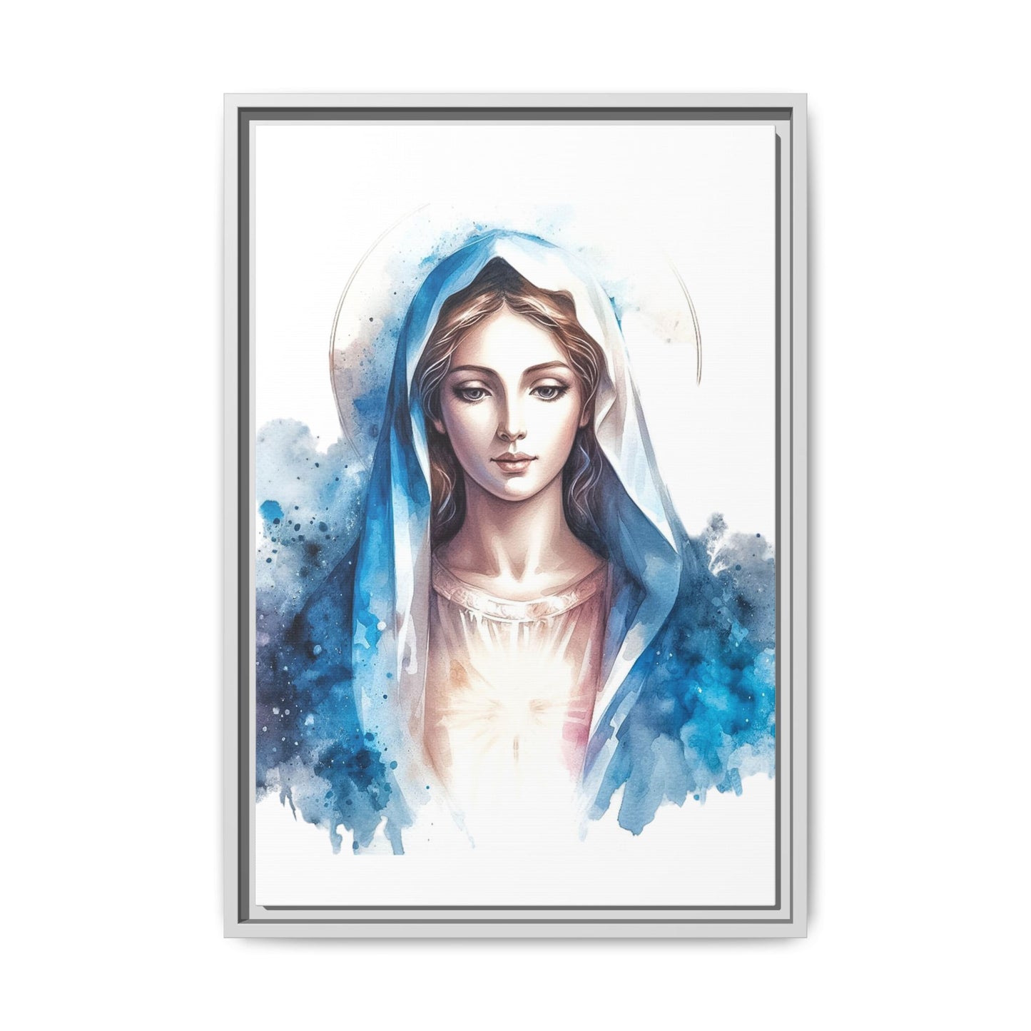 Framed Canvas Art Print, Spiritual Decor, Religious Artwork, Wall Decor, Gift for Faith, Elegant Home Decoration