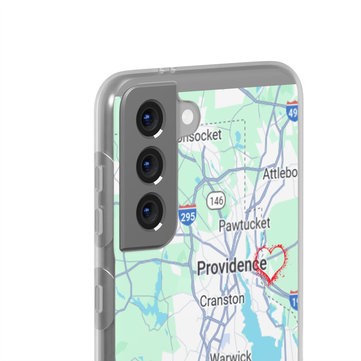 Providence Heart Map Phone Case - Custom Flexible Smartphone Protector, Gift for Her, Map Lover's Accessory, Personalized Case, Travel [...]
