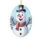 Snowman Ceramic Ornaments, Holiday Decor, Christmas Tree Decoration, Winter Keepsake, Festive Home Accents, Gift Idea