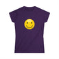 Smiley Face Women's Softstyle Tee, Casual T-Shirt, Happy Graphic Tee, Summer Shirt, Birthday Gift, Everyday Wear