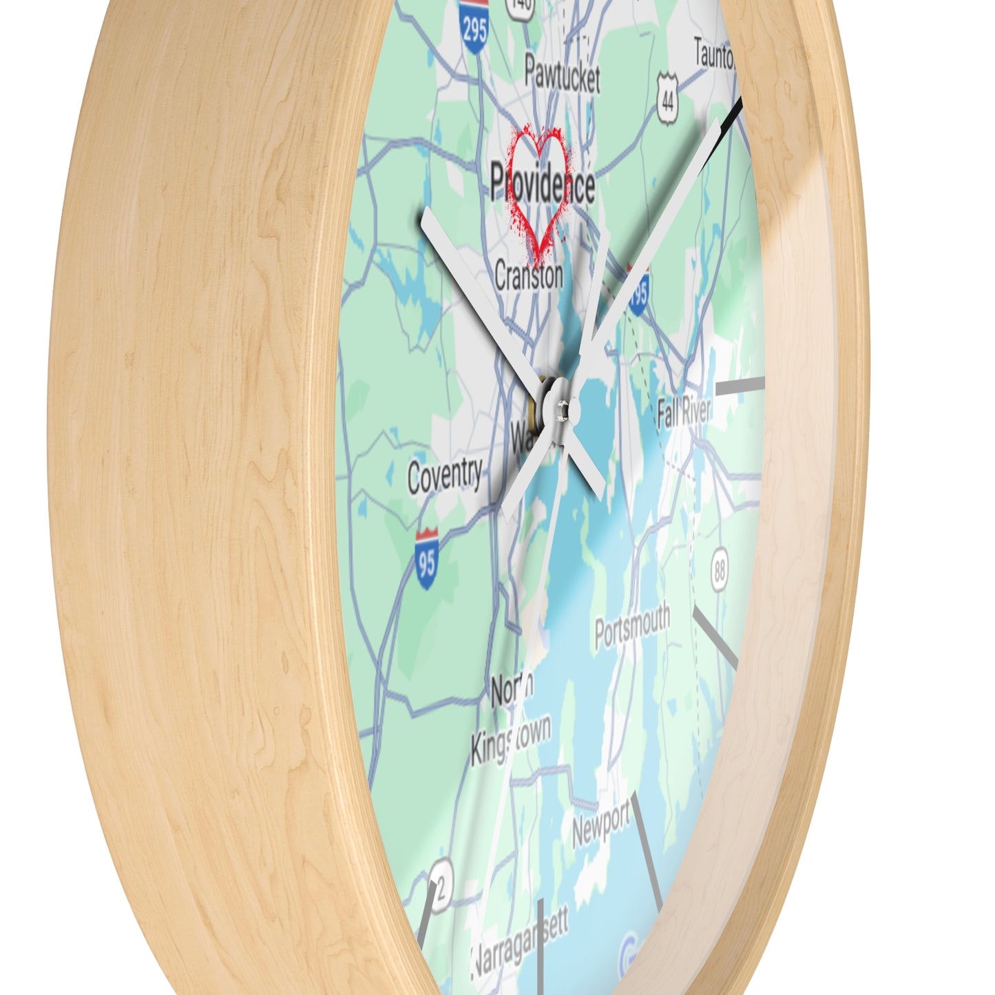 Personalized Providence Map Wall Clock | Unique Home Decor, Gift for New Home, Custom Location Clock, Modern Wall Art, Housewarming Gift