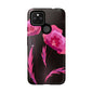 Floral iPhone Case | Tough Cases with Pink Poppy Design, Elegant Flower Phone Cover, Gift for Her, Spring Accessories, Chic Tech