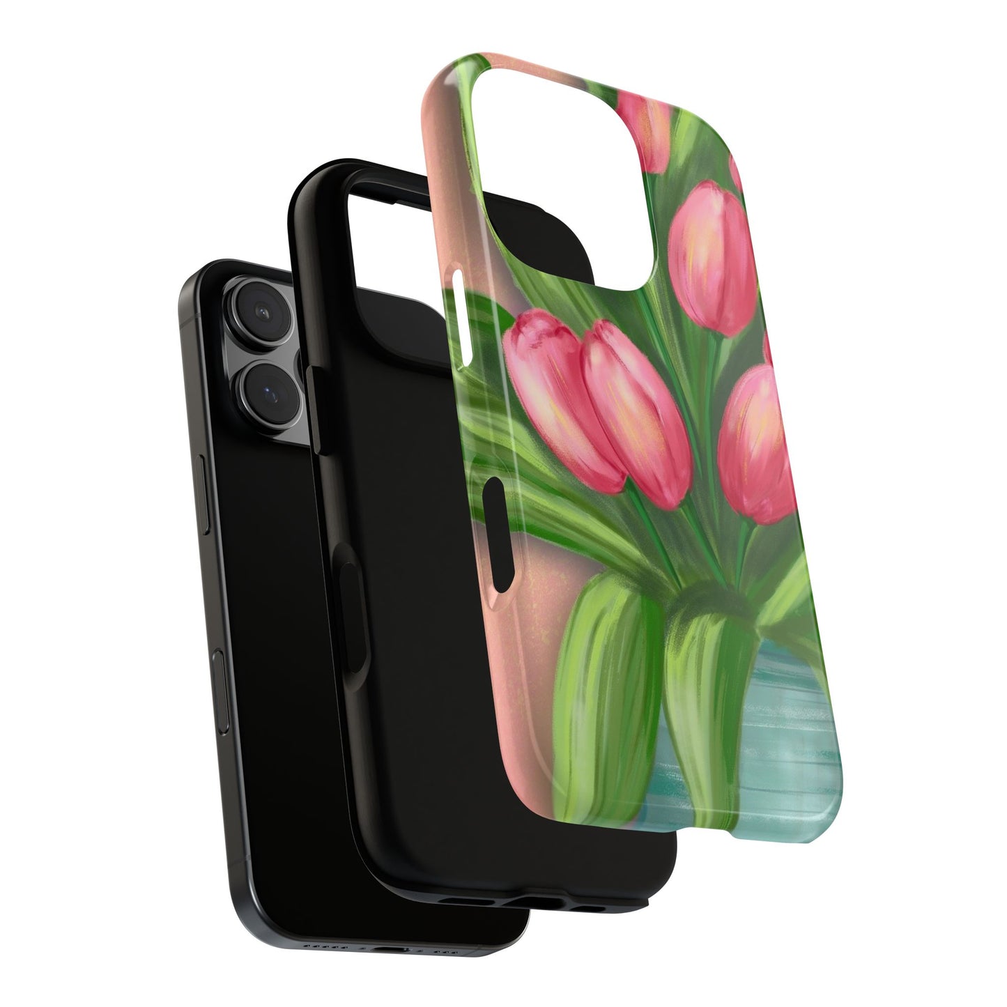 Floral Phone Case with Vibrant Tulips - Tough Cases for Garden Lovers, Spring Gifts, Nature Enthusiasts, Unique Gadget Accessories, [...]