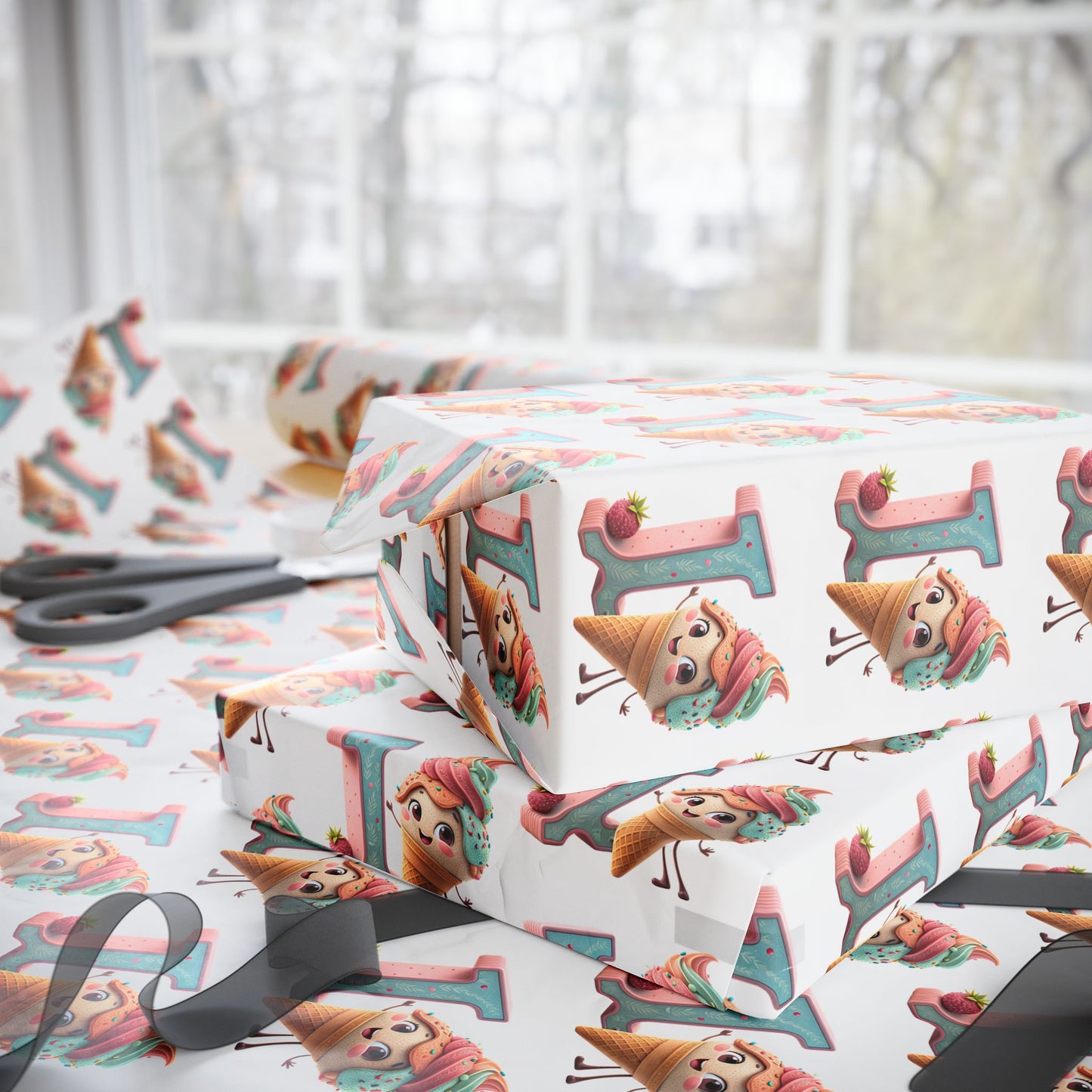 Playful Animal-Themed Wrapping Paper, Fun Gift Wrap for Birthdays, Holidays, Kids Parties, Eco-Friendly Gift Packaging, Decorative Wrap