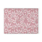 Pink Floral Glass Cutting Board – Pastel Leaf Pattern Kitchen Decor