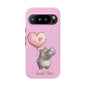 Cute Hippo Phone Case | Good Vibes, Gift for Friends, Cute Phone Accessories, Animal Lover Gift, Happy Phone Cover