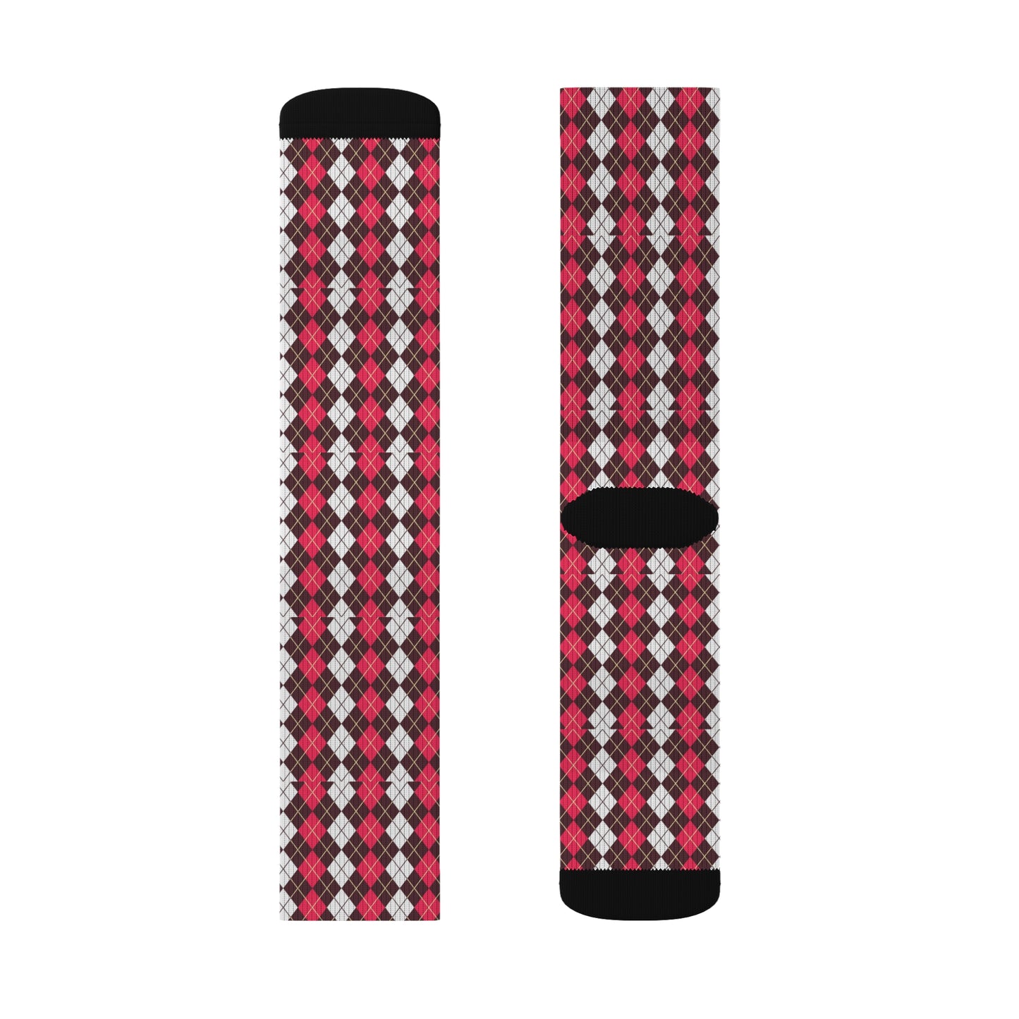 Cozy Plaid Sublimation Socks, Warm Accessories, Holiday Gift, Fun Fashion, Cozy Home Wear, Gift for Her