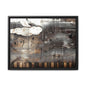 Framed Music Notes Canvas Print — Abstract Vintage Piano & Sheet Music Wall Art